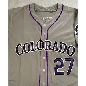 Colorado Rockies Trevor Story #27 Authentic Majestic Flex Base Jersey 44